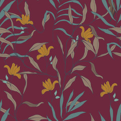 Abstract elegance pattern with floral background.