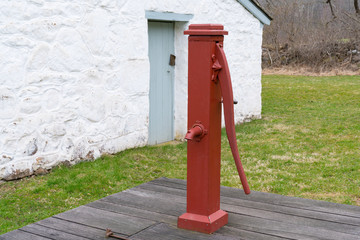 Old Red Well Pump