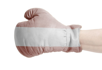 Flag of Austria on boxing glove