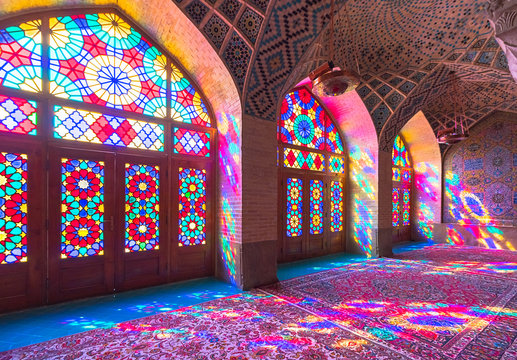 The Nasir al-Mulk Mosque also known as the Pink Mosque is a traditional mosque in Shiraz, Iran. It was built under Qajar rule of Iran. Property release is not needed for this place.
