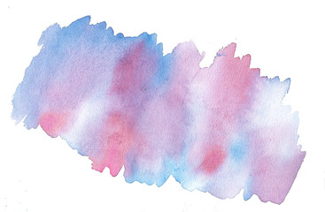 Hand drawn watercolor spot background color