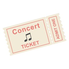 Билет на музыкальный концерт.