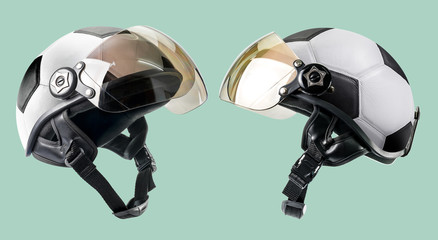 Motorcycle helmet isolated