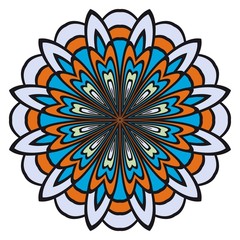 Decorative floral mandala. vector illustration. Tribal Ethnic Arabic, Indian, motif. for interior design, wallpaper, invitation