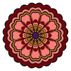 Decorative floral mandala. vector illustration. Tribal Ethnic Arabic, Indian, motif. for interior design, wallpaper, invitation