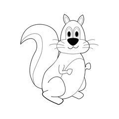 Easy Coloring Animals for Kids: Squirrel