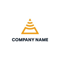 abstract triangle logo design template