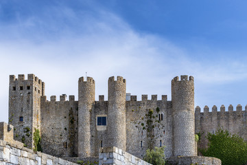Fototapeta na wymiar Obidos, Portugal - Castle of Obidos in the medieval town of Obidos