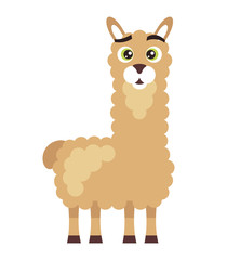 Silly lama cartoon character