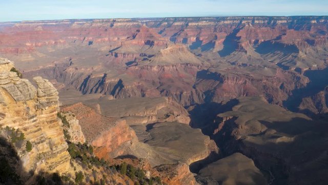 Pan A Beautiful View Of The Grand Canyon In Arizona Usa