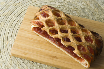 Puff with fruit jam