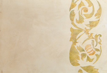 Vintage wall texture background. Abstact stucco. Texture of plaster with decorative pattern on the...
