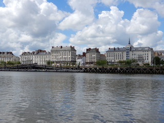 Naklejka premium Quai de la Fosse, Nantes, Loire-Atlantique, France