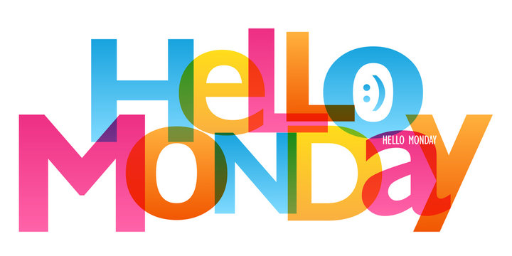 HELLO MONDAY :) typography banner