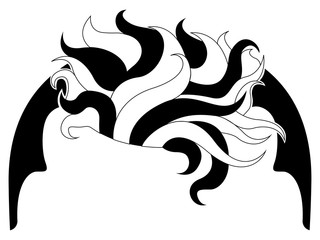 Hair hipster silhouette