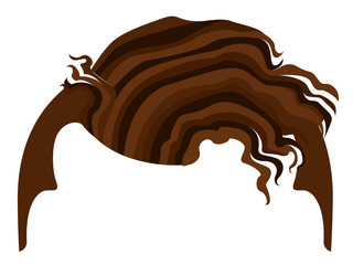 Hair hipster icon