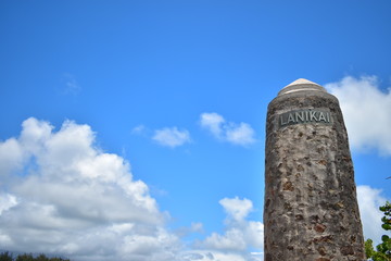Fototapeta na wymiar ラニカイビーチの石の塔
