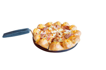 .pizza isolated on white background and clipping path