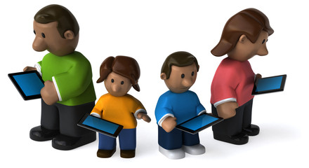 Happy family - 3D Illustration