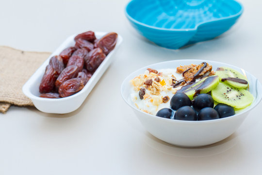 Healthy Eating with Date Palm, Grape, Kiwi