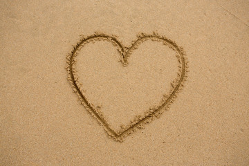 Heart Shape Sand Background