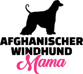 Afghan Hound mom silhouette german