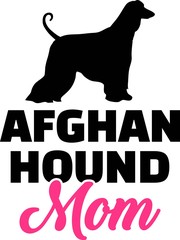 Afghan Hound mom silhouette