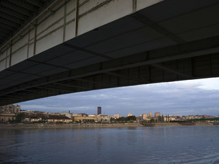 Buildings at the waterfront, Sava River, Belgrade, Serbia