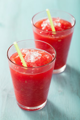 watermelon summer refreshing drink in glasses