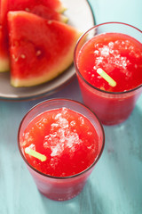 watermelon summer refreshing drink in glasses