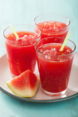 watermelon summer refreshing drink in glasses