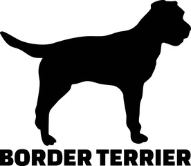 Border Terrier silhouette real word