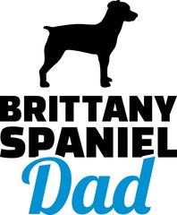 Brittany Spaniel dad silhouette