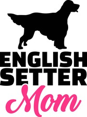 English Setter mom silhouette