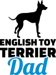 English toy terrier dad silhouette