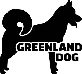 Greenland Dog silhouette real word