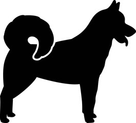 Greenland Dog silhouette black
