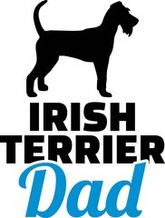 Irish Terrier dad silhouette