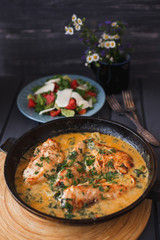 chicken in creamy sauce