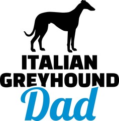 Italian Greyhound dad silhouette