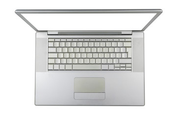 laptop on a white background.