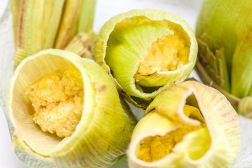 Colombian Sweet Corn Wrap Preparation