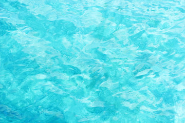 Fototapeta na wymiar Water adstract texture. Blurred blue Mediterranean sea background, top view