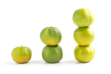 oranges isolated on white background