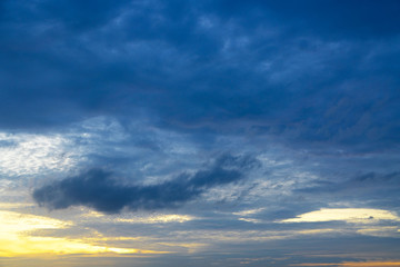 Naklejka na ściany i meble colorful sky  twilight sky after sunset with clouds for background .
