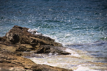 Steinstrand am Mittelmeer