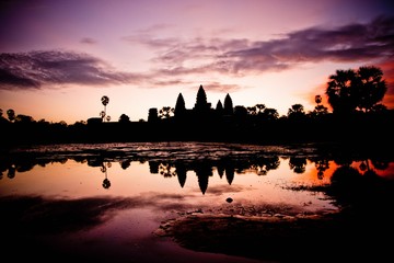 Fototapeta na wymiar Religious temples in Cambodia of Angkor Wat