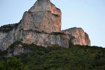 Montagnes du Vercors, Bec de Chatelus, falaise de calcaire, Choranche, Vercors, Pont-en-royans,...