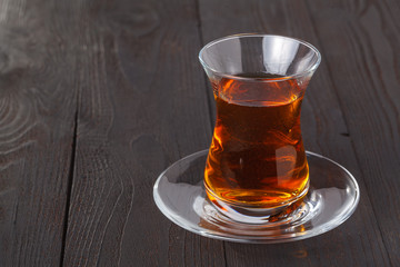 Tea in Azerbaijani traditional armudu (pear-shaped) glass