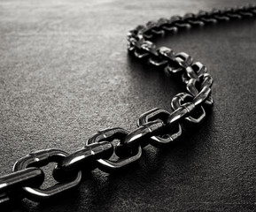 Black heavy metal chain